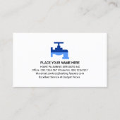 Gold Plumber Tools Icon Plumbing Visitekaartje (Achterkant)