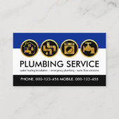 Gold Plumber Tools Icon Plumbing Visitekaartje (Voorkant)