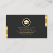 Gold Plumber Tools Motif Plumbing Service Visitekaartje (Achterkant)