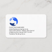 Gold Plumbing Heating Home Frame Visitekaartje (Achterkant)