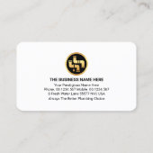 Gold Plumbing Icons on Waterdrop Layer Visitekaartje (Achterkant)