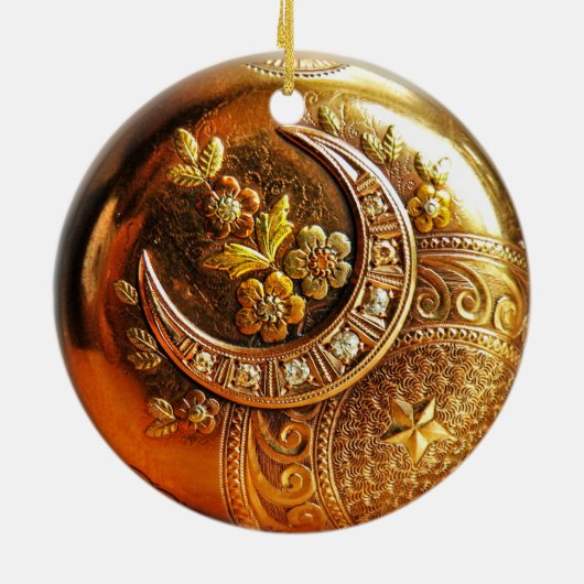 Gold Pocket Watch Ornament (Achterkant)