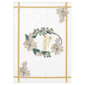 Gold Poinsettia Dit is de Seizoenfeesttablet Tafelkleed (Voorkant)