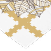 Gold Poinsettia Dit is de Seizoenfeesttablet Tafelkleed (Gekanteld)