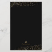 Gold Poinsettias - Uitnodigingen voor kerstmis (Achterkant)