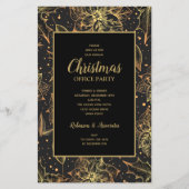 Gold Poinsettias - Uitnodigingen voor kerstmis (Voorkant)