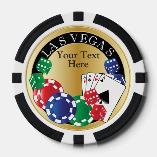 Gold Poker Night | DIY-tekst Poker Chips (Voorkant)