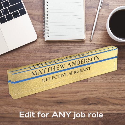 GOLD-politisergeant Desk noemt de blauwe lijn Naambordje