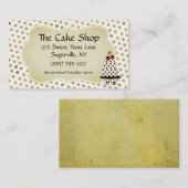 Gold Polka Dot Cake Baker Bakery Visitekaartjes (Voorkant / Achterkant)