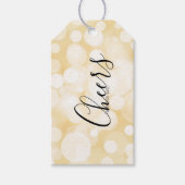 Gold Polka Dot Confetti Happy New Year Gift Labels Cadeaulabel (Voorkant)