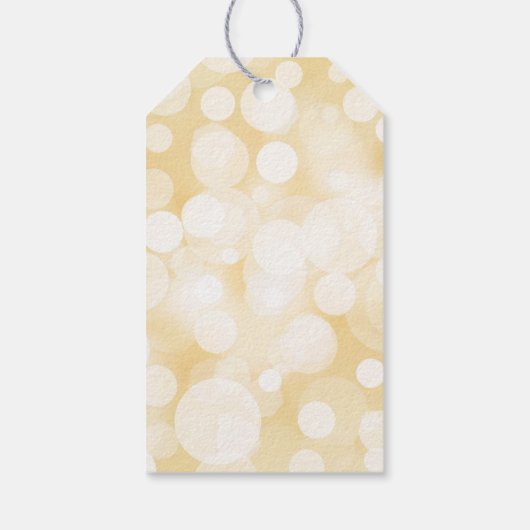 Gold Polka Dot Confetti Happy New Year Gift Labels Cadeaulabel (Achterkant)