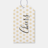 Gold Polka Dot Confetti Happy New Year Gift Labels Cadeaulabel (Voorkant)