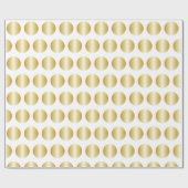 Gold Polka Dot Design Cadeaupapier (Vlak)
