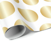 Gold Polka Dot Design Cadeaupapier (Rol Hoek)