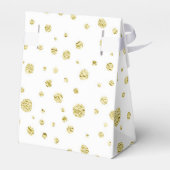 Gold Polka Dot Favor Cadebox Bedankdoosjes (Achterkant)