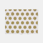 Gold Polka Dot Fleece Blanket Home Decor Deken (Voorkant (Horizontaal))