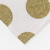 Gold Polka Dot Fleece Blanket Home Decor Deken (Hoek)