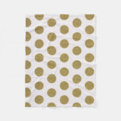 Gold Polka Dot Fleece Blanket Home Decor Deken (Voorkant)