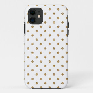 Gold Polka Dot Iphone 5 Hoesje