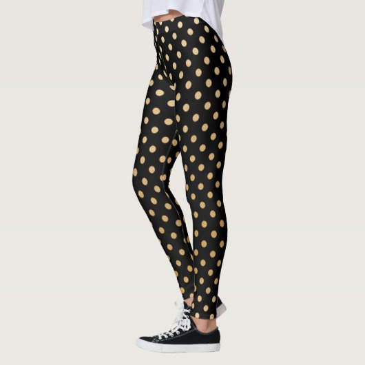 Gold Polka Dot-leggings met aanpasbare kleuren! Leggings (Links)