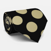 Gold Polka Dot Mannen Stropdas (Opgerold)