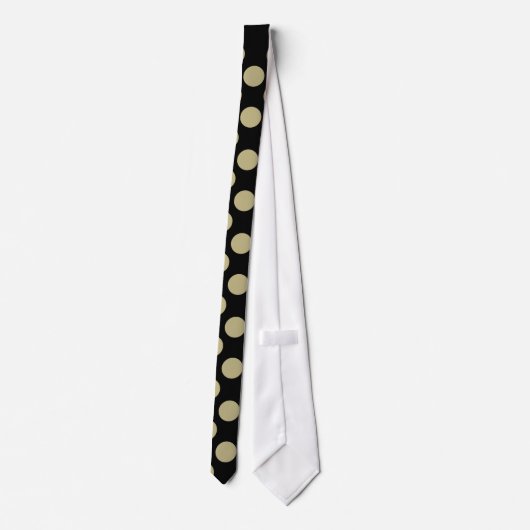 Gold Polka Dot Mannen Stropdas (Achterkant)