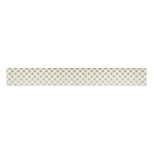Gold Polka Dot op wit Grosgrain Lint (Voorkant)