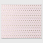 Gold Polka Dot Pattern Blush Pink Cadeaupapier (Vlak)