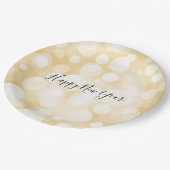 Gold Polka Dot Pattern - Borden op papier van het  Papieren Bordje (Gekanteld)