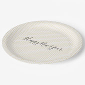 Gold Polka Dot Pattern - Borden op papier van het  Papieren Bordje (Gekanteld)