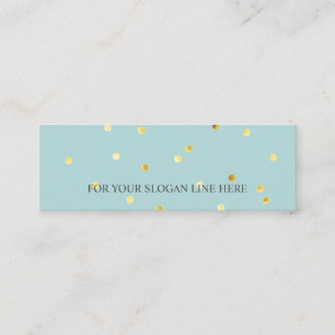 Gold Polka Dot Pattern Pastel Mini Visitekaartje