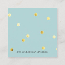 Gold Polka Dot Pattern Pastel Square Visitekaartje