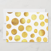 Gold Polka Dot Prince of Princess Gender Rekalvere Kaart (Achterkant)