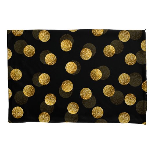 Gold Polka Dot: sprankelend naadloos. Kussensloop (Voorkant)