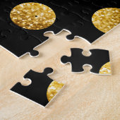 Gold Polka Dot: sprankelend naadloos. Legpuzzel (Zijkant)