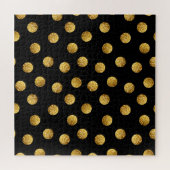 Gold Polka Dot: sprankelend naadloos. Legpuzzel (Horizontaal)