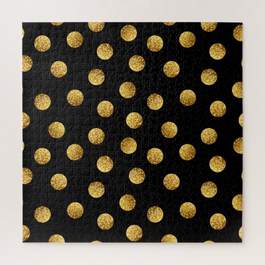 Gold Polka Dot: sprankelend naadloos. Legpuzzel (Verticaal)