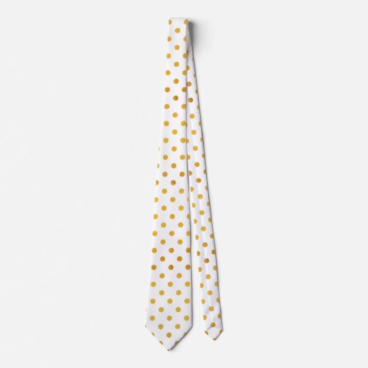 Gold Polka Dot Stropdas (Voorkant)
