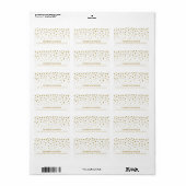 Gold Polka Dot - White & Gold - Weddenschap Etiket (Full Sheet)