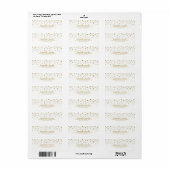 Gold Polka Dot - White & Gold - Weddenschap Etiket (Full Sheet)