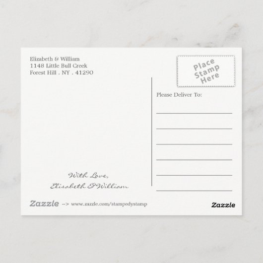 Gold Polka Dot - White & Gold - Weddenschap Hartel Briefkaart (Achterkant)