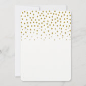 Gold Polka Dot - White & Gold - Weddenschap Kaart (Achterkant)