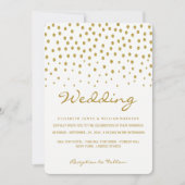 Gold Polka Dot - White & Gold - Weddenschap Kaart (Voorkant)