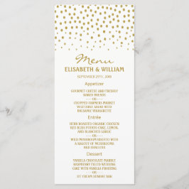 Gold Polka Dot - White & Gold - Weddenschap Menu