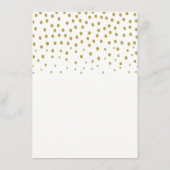 Gold Polka Dot - White & Gold - Wedding Detail Informatiekaartje (Achterkant)