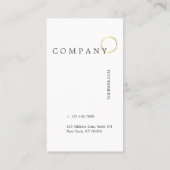 Gold Polka DotPattern Beige Vertical Visitekaartje (Achterkant)