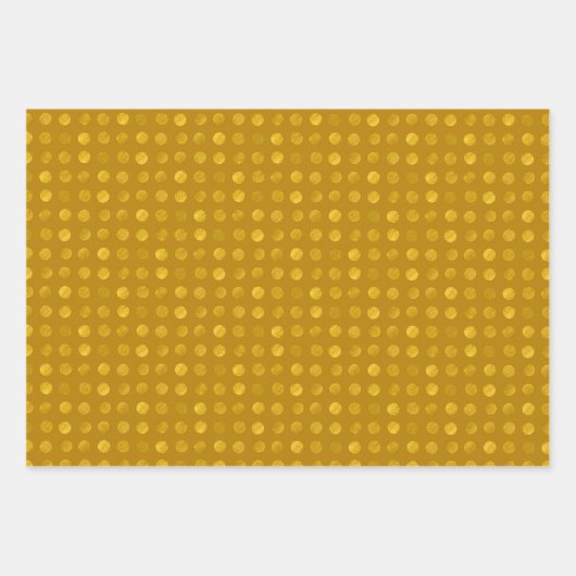 Gold Polka Dots Abstract Modern Elegant Kerstmis Inpakpapier Vel (Voorkant 2)
