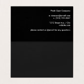 Gold Polka Dots Black Achtergrond Visitekaartje (Binnenkant ongevouwen)