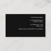 Gold Polka Dots Black Achtergrond Visitekaartje (Achterkant)