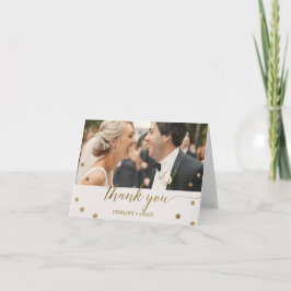 Gold Polka Dots Foto bedankt